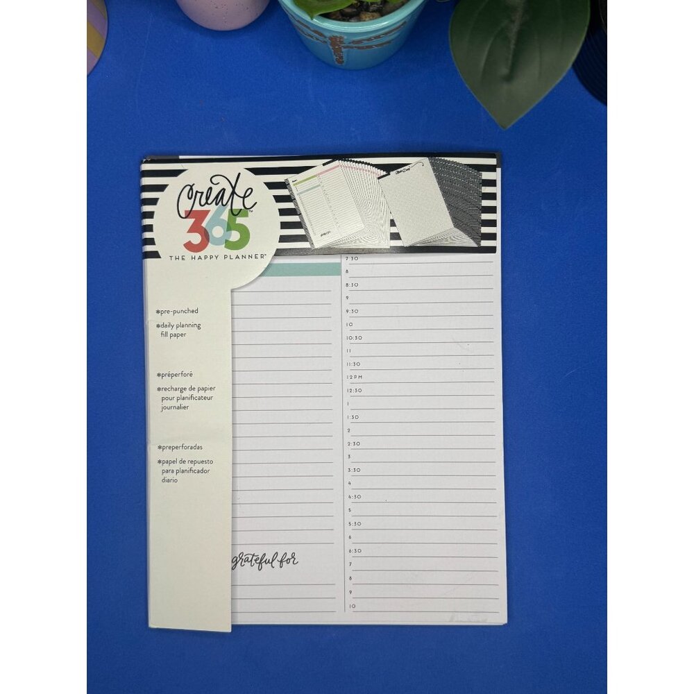 Create 365 The Happy Planner Pre-Punched Daily Planning Filler Paper